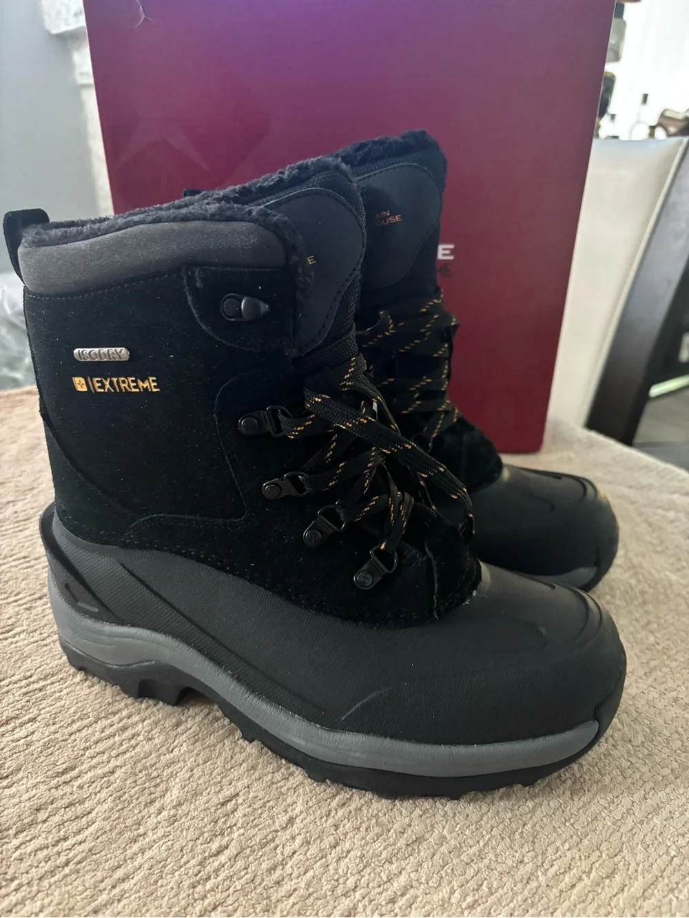 Extreme Insulated Black Men's Snow & Rain Boot